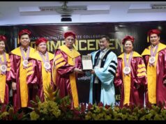 Tolentino nakatanggap ng plake ng pasasalamat sa Bulacan Agricultural State College