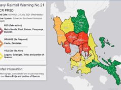 Metro Manila, Rizal, Bataan, Pampanga, Bulacan swak sa Red Rainfall Warning!