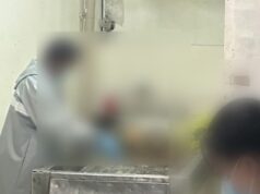 Nakagapos na bangkay ng babae umalingasaw sa Laguna