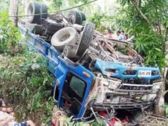 1 patay 8 sugatan sa trak na dumayb sa bangin