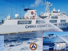 Chinese Coast Guard, muling nag-water cannon sa barko ng Pilipinas