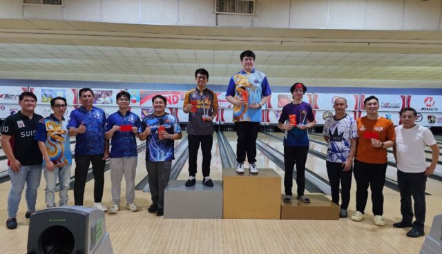 WINNERS - Pinanguhanan ni Remate CEO Benedict Antiporda at MTBA directors Scott Tan at Johnny Lugay ang paggawad ng awards sa mga nagwagi sa 2nd Remate Open Championships kung saan hinirang na kampeon si Rafael Dytoc ng PTBA U&I.GENIE VILLOTA