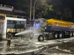Trak nasunog sa Pasig