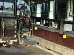 Bebot na rider pisak sa 2 trak sa Ortigas Flyover