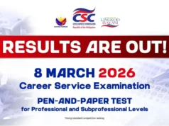 Resulta ng March 2026 civil service exam, inilabas na!