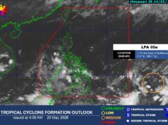 Trough ng LPA magdadala ng ulan sa Mindanao, Palawan