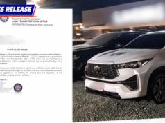 Gov’t vehicle na nakaparada sa labas ng shopping store, pinagpapaliwanag ng LTO