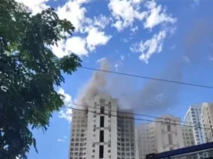 Sunog sumiklab sa condo sa Kyusi