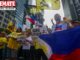 Kilos protesta ng grupong ATOM sa Ninoy Aquino Monument sa Makati