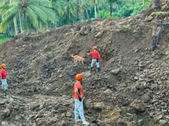 PCG dogs tumulong sa paggalugad sa mga biktima ng landslide sa Glan, Sarangani
