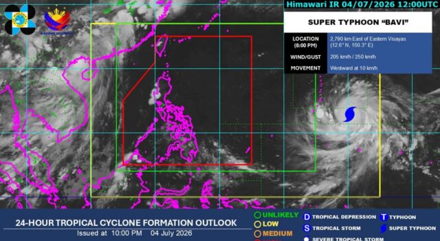 Bagyong nasa labas ng PAR, magdadala ng ulan, malakas na hangin simula Martes