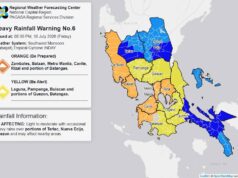 Orange rainfall warning ibinabala sa Metro Manila, 5 iba pang lugar