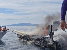 Nasusunog na yate sa Romblon nirespondehan ng PCG