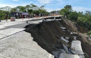Bahagi ng Bukidnon-Davao highway gumuho