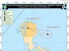 Signal No. 1 itinaas sa 16 lugar sa Luzon sa bagyong Maymay