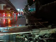 Substandard na materyales pinuna ni Dizon sa bumagsak na pader sa EDSA