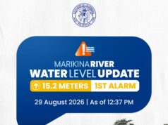 Unang alarma itinaas sa Marikina River