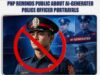 PNP, nagbabala sa AI-generated police photos
