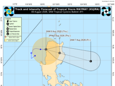 Tropical Storm Maymay nag-landfall na sa Ilocos Sur