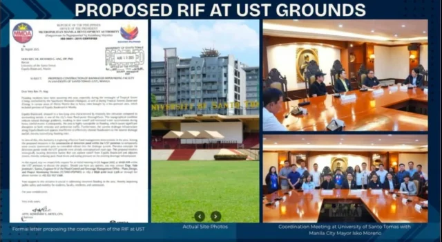 MMDA planong magtayo ng underground rainwater facility sa UST