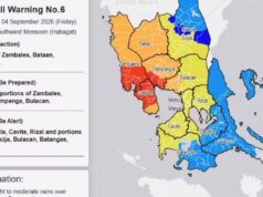 Red rainfall warning itinaas sa Zambales, Bataan, Pampanga