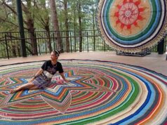 Baguio artist, Guinness record holder na sa higanteng crochet mandala