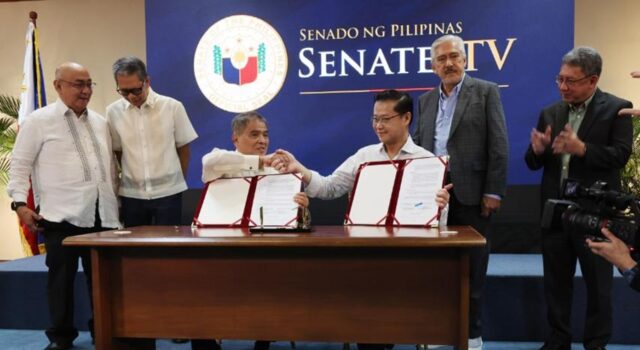 Senate TV inilunsad ni Gatchalian, IBC 13 execs