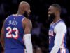 76ers wagi sa debut ni LeBron; ring night celebration ng Knicks, sinira