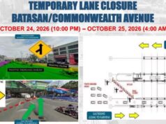 4 lane sa Commonwealth Ave., pansamantalang isasara sa Okt 24-25